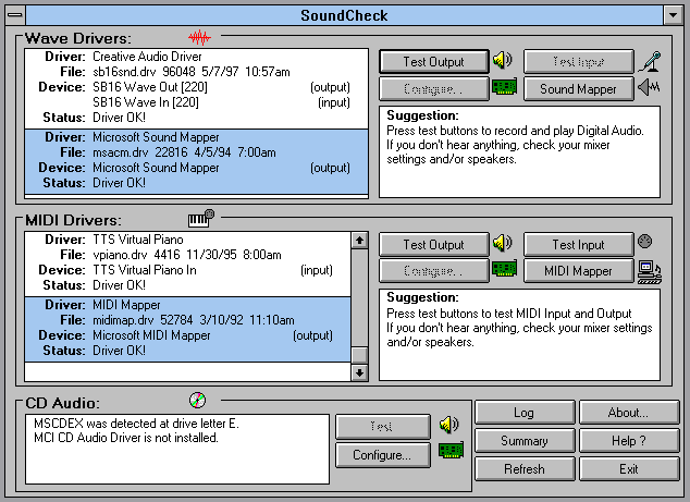 no input for microsoft midi mapper